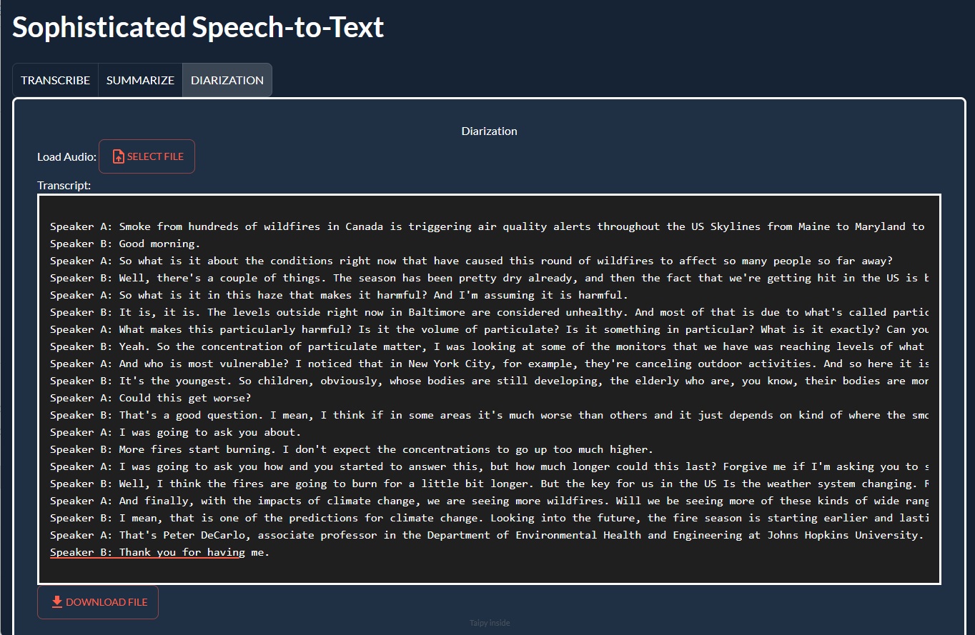 Sophisticated Speech-to-Text